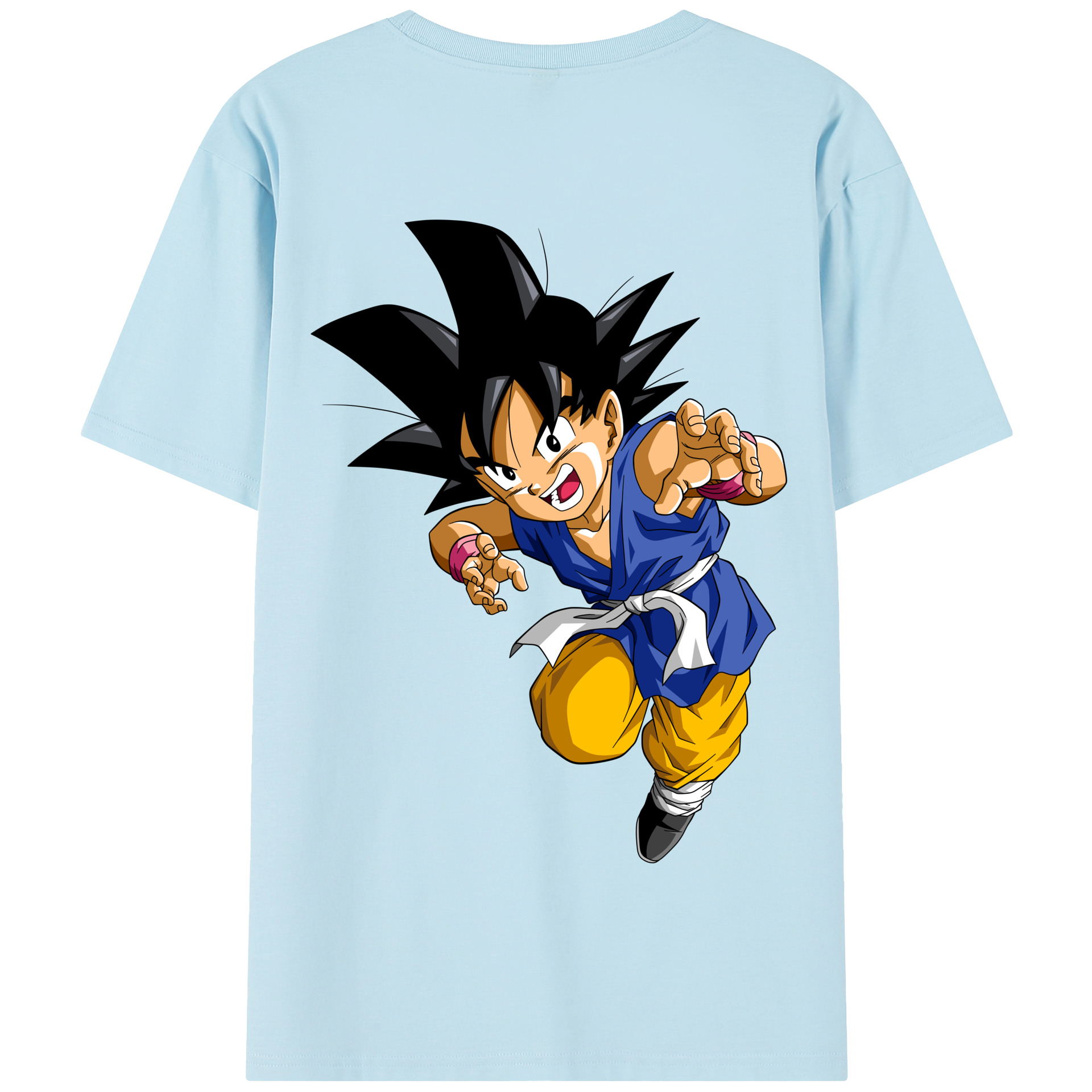 （画像用） ドラゴンボール 孫悟空（そん ごくう）Son Goku カカロット DRAGON BALL Kakarotto 綿100％半袖Tシャツ（背面プリント）